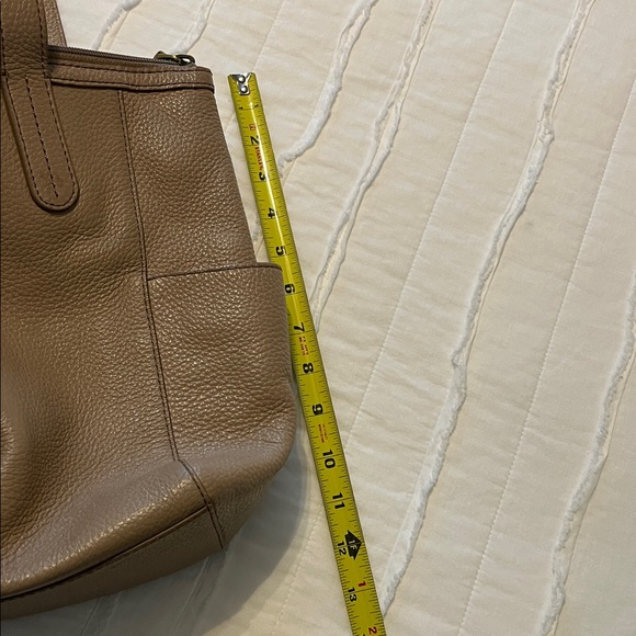 FOSSIL MIMI taupe pebble leather tote bag - Picture 7 of 10